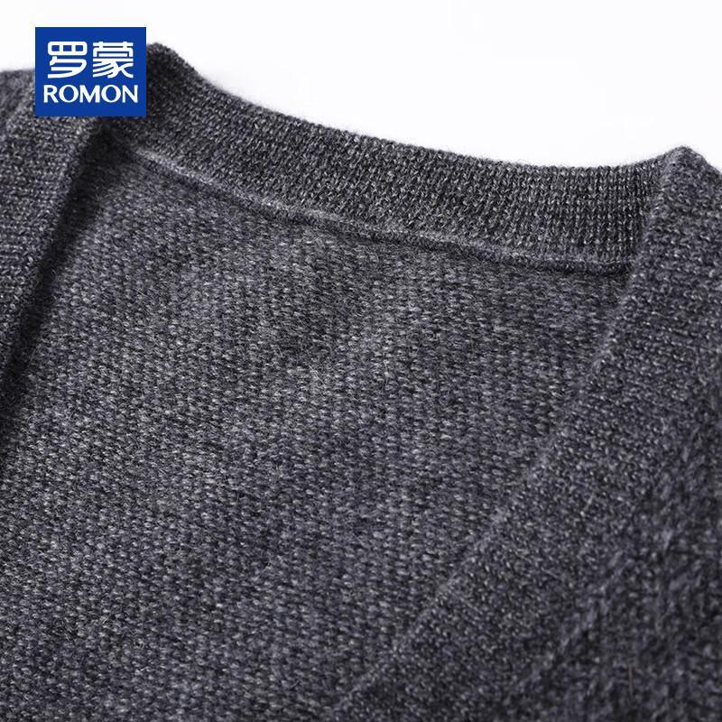 ROMON Мужской утолщенный кардиган из 100% кашемира с V-образным вырезом