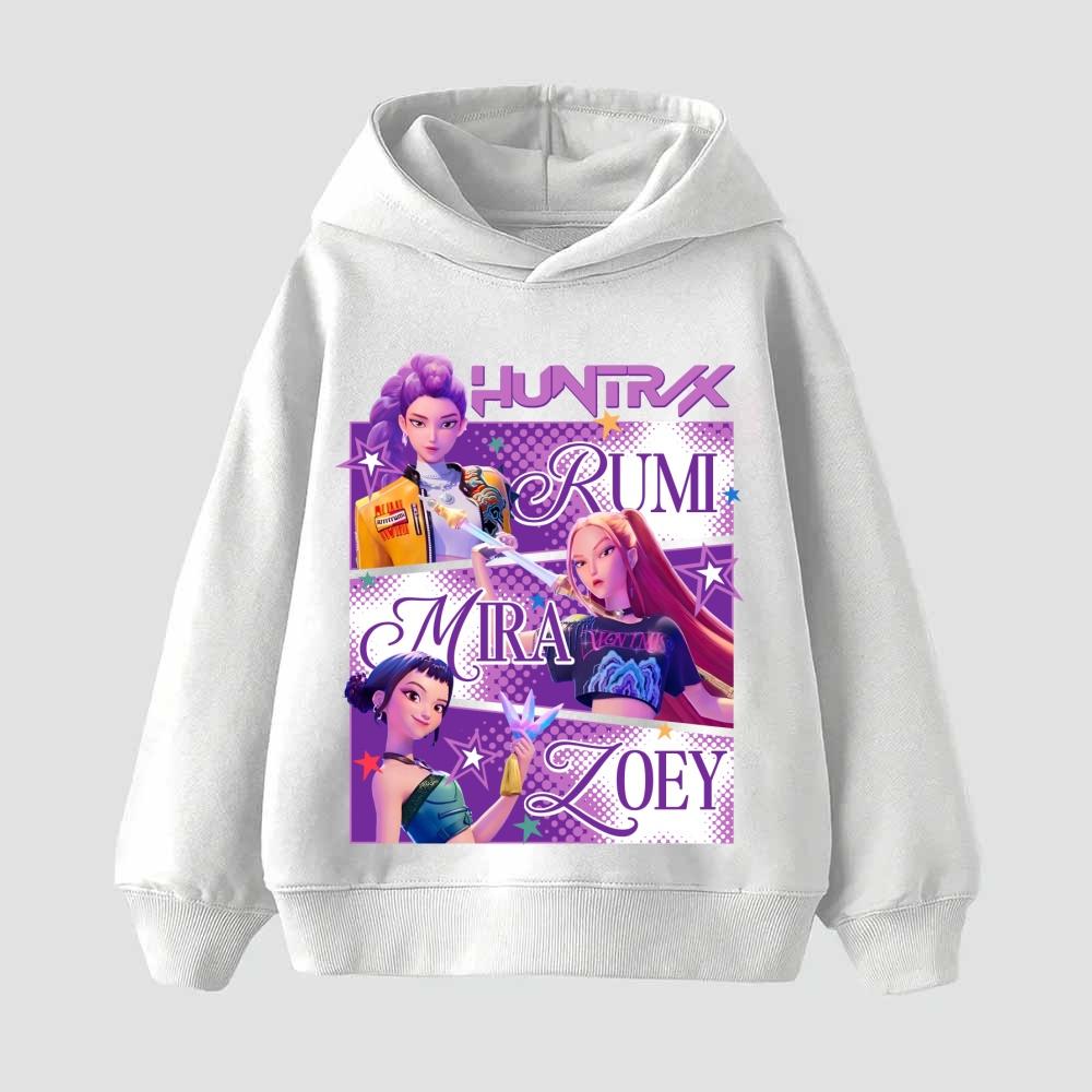 2025 K-pop Истребители демонов Худи Модный Руми Свитшот Пуловер Милый С длинным рукавом Осень Девушки Мультяшный Y2K Худи Спортивная одежда