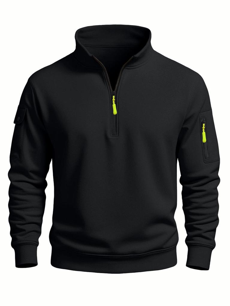 Мужская спортивная толстовка с воротником-стойкой Весна-Осень 2025 - Повседневный топ