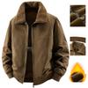 Зимняя Новая Флисовая Толстая Теплая Куртка Пилот Мужская Модная Повседневная Ветрозащитная Куртка Мужская Осенняя Верхняя Одежда Уличная Куртка с Меховым Воротником Мужская