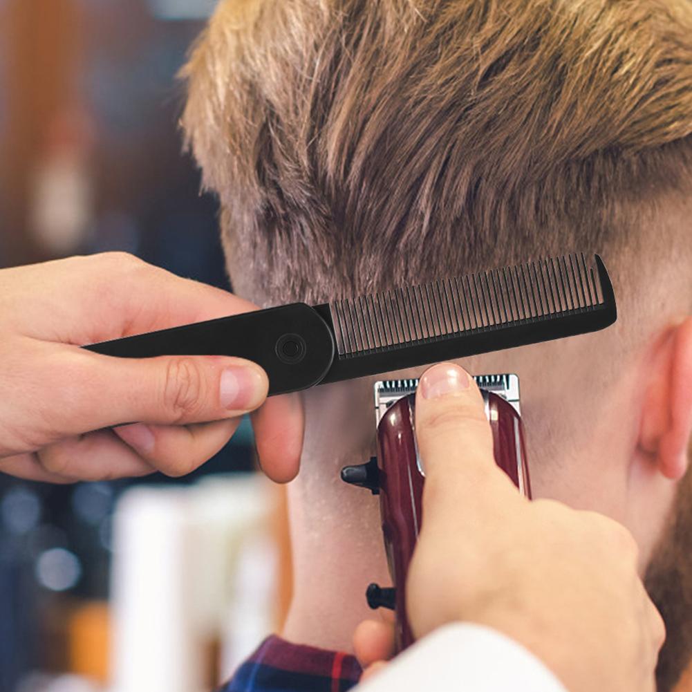 Многофункциональные портативные пластиковые складные карманные расчески для парикмахеров, мужские масляные расчески для бороды, укладки волос, расчески с широкими зубцами