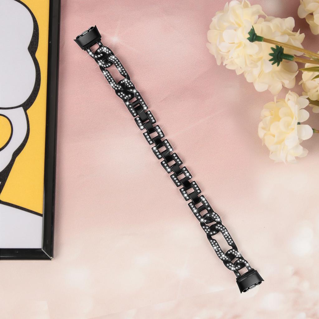 Для Fitbit Luxe Ремешок для часов с украшением из стразов Металлический ремешок из цинкового сплава