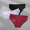 Women's Briefs Low Waist Mesh Solid Color Briefs Cotton Crotch Briefs Sexy Ladies Underwear