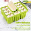 Silicone Ice Lolly Mould Tools with 50 Ice Cream Sticks and Packaging Bag DIY Ice Cream Maker Can Make 12pcs Ice Cream At Once