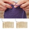 Yousheng Wooden Knitting Gauge Hat Cast On Chart Portable Knitting Tool Stitch Calculator Hat Size Guide for Cast Numbers Needle Sizes