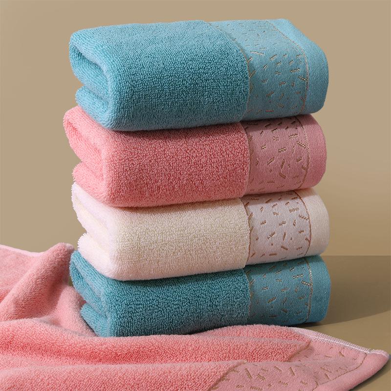 Гаоян Толстое Мягкое Водопоглощающее Полотенце из Чистого Хлопка, Однотонное, Взрослая Салфетка для Лица