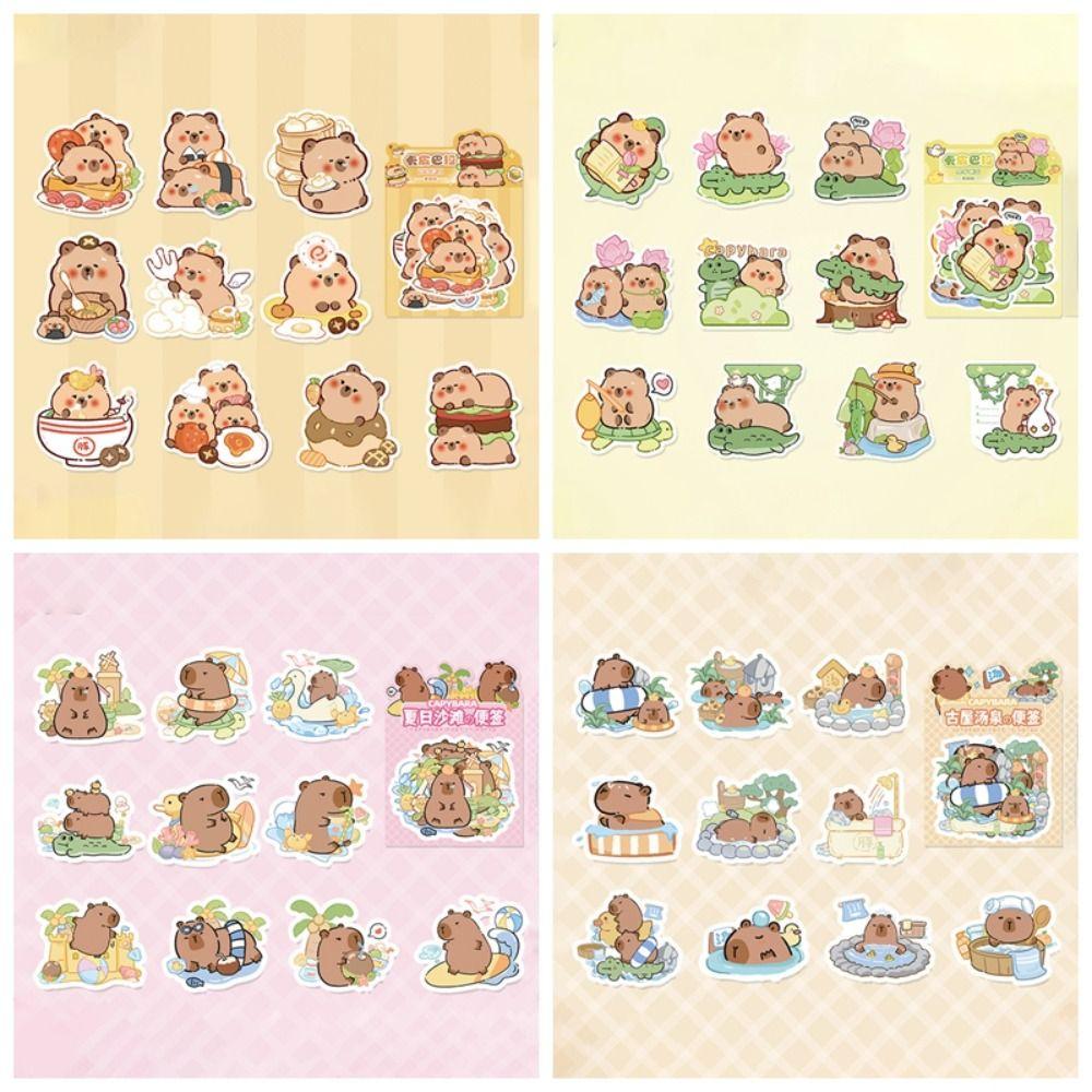100 шт./пакет мультяшные наклейки капибара блокнот для записей детские игрушки наклейки для ноутбука