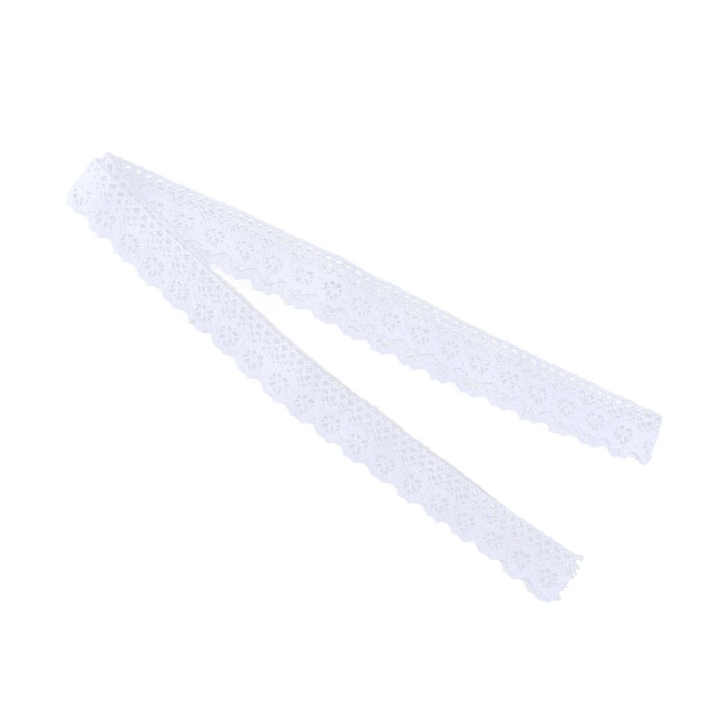 Lace Ribbon Cotton Thread 20 Yards Decorative Accessories for DIY Clothing DecorationWhite