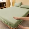 Простыня вслепую, Доступные размеры, Случайный цвет, Однотонная простыня из стиранного хлопка для односпальной кровати, Нескользящий наматрасник