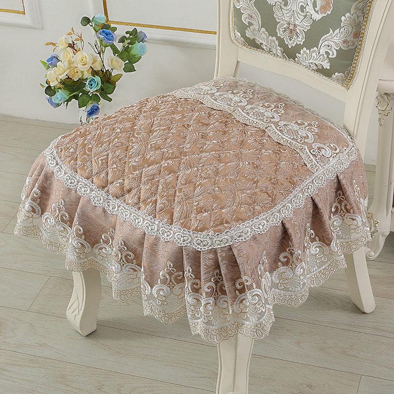 Элегантный кружевной декор 43*45 см, подушка для стула, противоскользящая подушка для сиденья в европейском стиле, домашний декор, обеденный офисный коврик