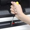 4Pcs Car Carbon Fiber  Door Threshold Protector Decal Auto Accessories For Mitsubishi 9 Ralliart X EX L200 Colt Outlander Pajero