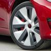 Автомобильная наклейка Tesla 56 мм Колпачки центральных ступиц колес автомобиля Значок Наклейка Эмблема Наклейки Аксессуары Для Tesla Model 3 Model Y S Авто Стайлинг