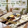 Crystal Velvet Square Rug Custom NameBruno Mars Pattern Non Slip Home Floor Decor Rug