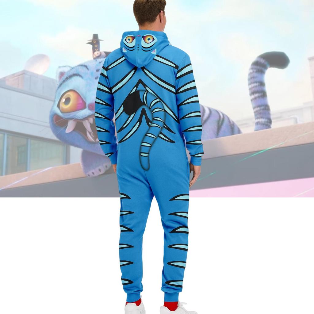 Парные семейные наряды - Семейный парный комбинезон с капюшоном на молнии для отдыха с полосатым принтом