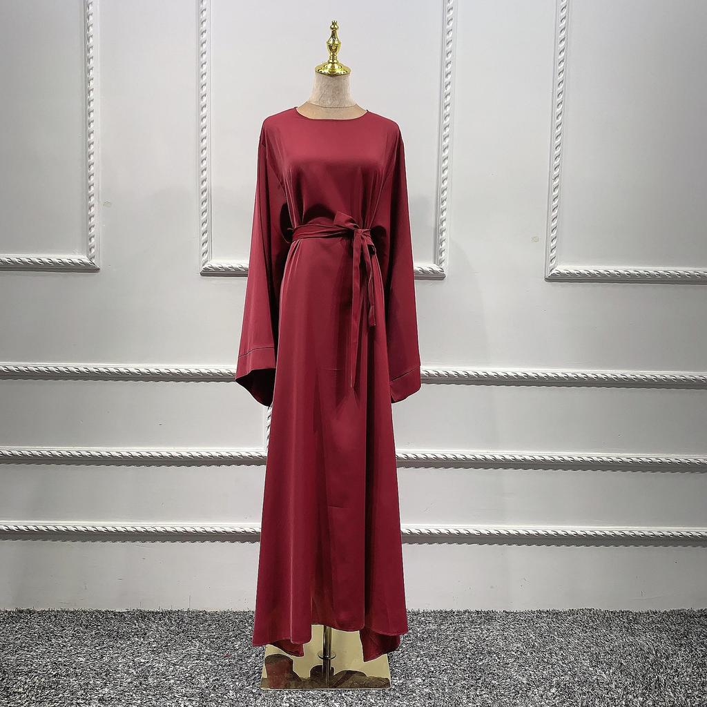 Loriya LR363 Большой размер Однотонное Длинное Платье-Халат для Ближнего Востока и Турции