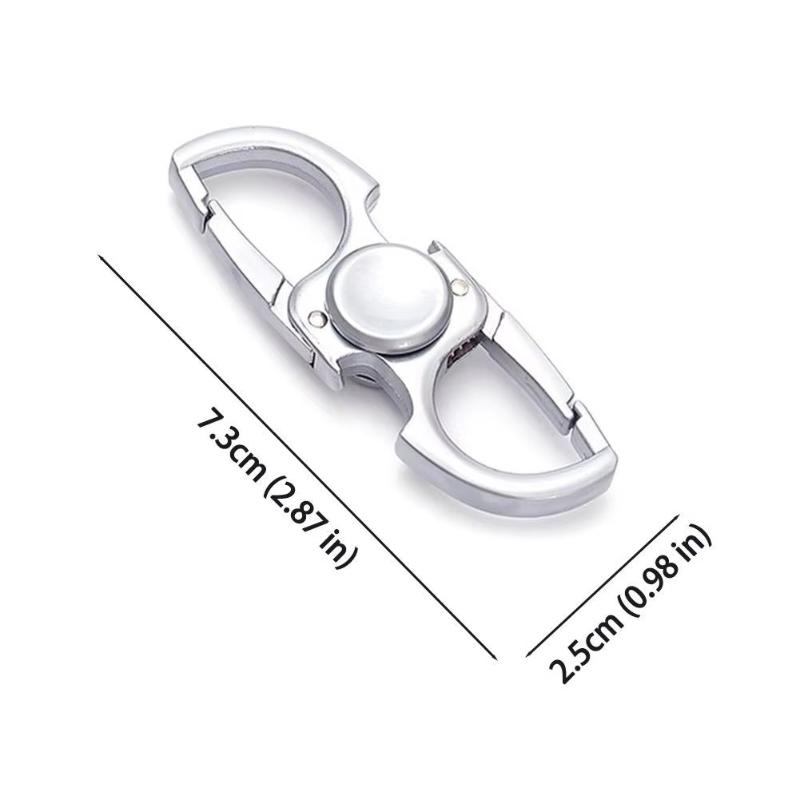 Металлический спиннер для пальцев Fidget Toy Многоцелевая брелок-открывалка для бутылок Настольная игрушка против тревоги и для снятия стресса Подарок