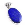 Natural Lapis Lazuli Gemstone 925 Solid Sterling Silver Gift Pendant 1.6" T9i44
