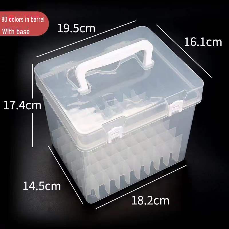 Портативный контейнер для хранения маркеров на 80 цветов с прозрачным основанием