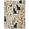 Cute cartoon black cat digitalprinted polyester Bedroom velvet flannel cover blanket Fleece soft sofa cover blankets for beds