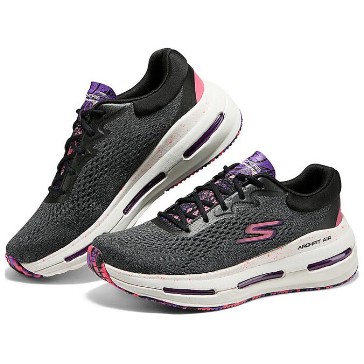 Skechers Arch Fit Air Soft Удобные Прочные Низкие Повседневная обувь Кроссовки женские Серый 129323-BKHP