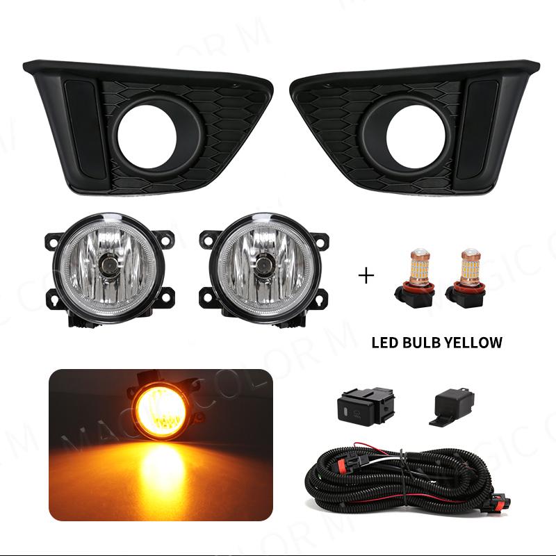 DRL Fog Lights Daytime Running Lamp LED for Honda Fit JAZZ 2014 2015 2016 2017 Wires Switch Relay Bumper Driving Car Accessories