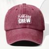 Unisex Letter Print Retro Baseball Cap Adjustable Lightweight Trucker Cap Casual Visor Hat