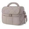 Detachable Strap Lunch Tote Quilted Puffer Lunch Storage Portable Thermal Bag  Beach