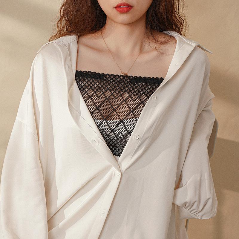 Кружевная накидка с декольте, женская камзол на резинке, легкий бюстгальтер на клипсе, вставка, защитное покрытие для груди, топ-труба