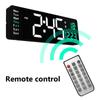 Светодиодные цифровые настенные часы с электронным пультом дистанционного управления, температурой и датой, настенные
