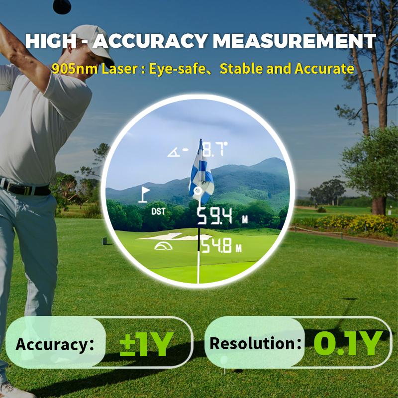 INORM Golf Laser Rangefinder 1200 Yards 6X Lens Golf Compensating Hunting Range Finder Built-in Battery Measuring Tool
