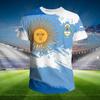 Argentina Milliy Gerbi Bayrog'i Yangi Moda Yozgi Erkaklar Ayollar Futbolka Shahar Bo'sh Vaqti Katta O'lchamli Keng Futbol Klubi Formasi Kiyimlari
