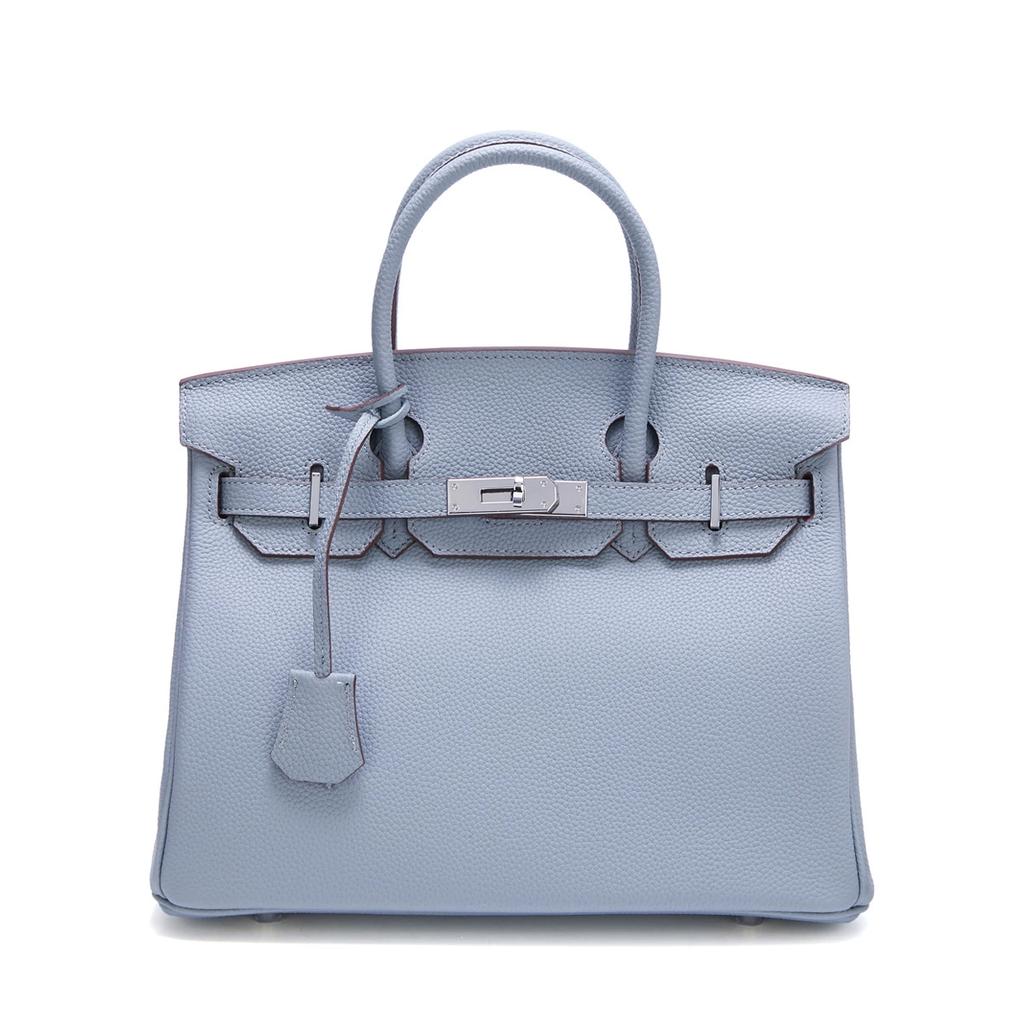 Новая серебряная пряжка металлическая платиновая сумка из натуральной кожи большая вместительная ручная женская сумка с узором личи верхний слой коровьей кожи сумка через плечо