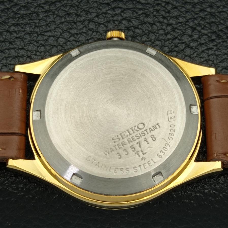 ВОССТАНОВЛЕННЫЕ ВИНТАЖНЫЕ SEIKO 5 AUTO 6309A ЯПОНИЯ МУЖСКИЕ ЗОЛОТЫЕ ЧАСЫ С ЦИФЕРБЛАТОМ a425918-2