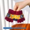 Kids' Winter Cartoon Plush Five-Finger Gloves - Warm, Anti-Freeze, for Boys & Girls, Medium To Large