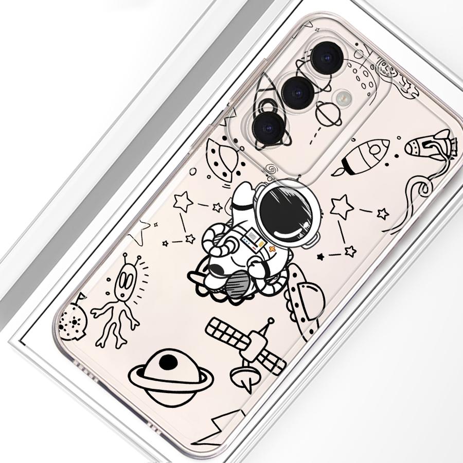 Мультяшный милый чехол-астронавт для Samsung Galaxy A34 A35 A14 A16 A56 A50 A54 A15 A55 A23 A36 A13 A33 A52 A25 A51 A52 A31 A26 A24