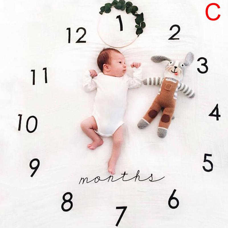 Детские ежемесячные фотореквизиты, фон-плед, унисекс, фотоаксессуары