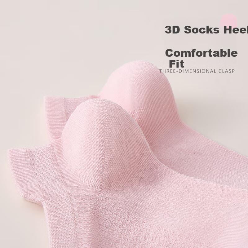 [10A with Mulberry Silk] Women's Socks, Summer Mesh Breathable Odor-Resistant Dopamine Ear-Loop Short Socks