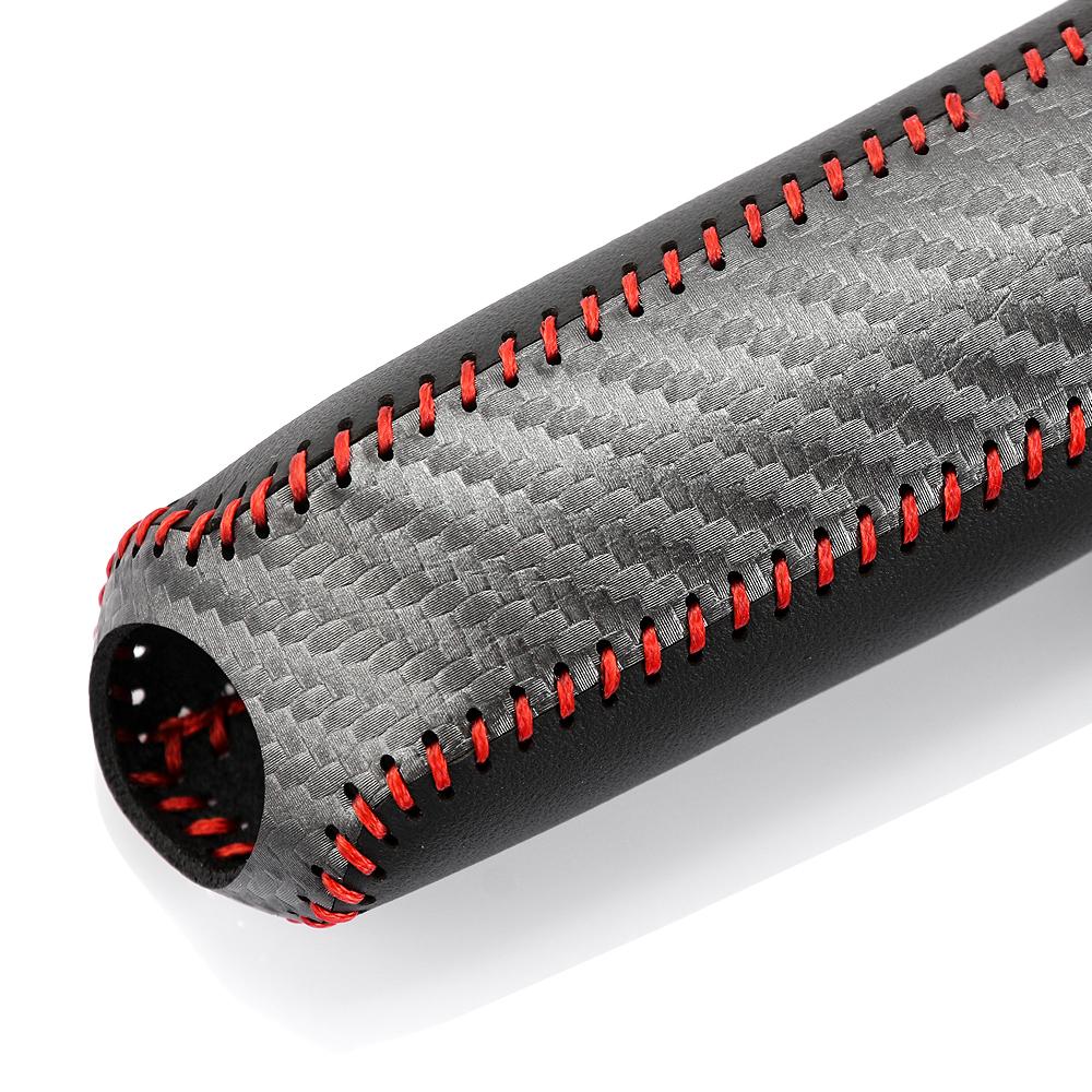 Carbon Fiber Style Leather Gears Handbrake Cover Auto Interior for Mitsubishi Outlander ASX RVR Pajero Lancer Opel Astra H J G Mokka