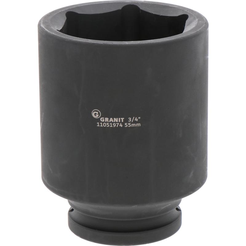 Long impact socket 3/4 inch DIN 3129