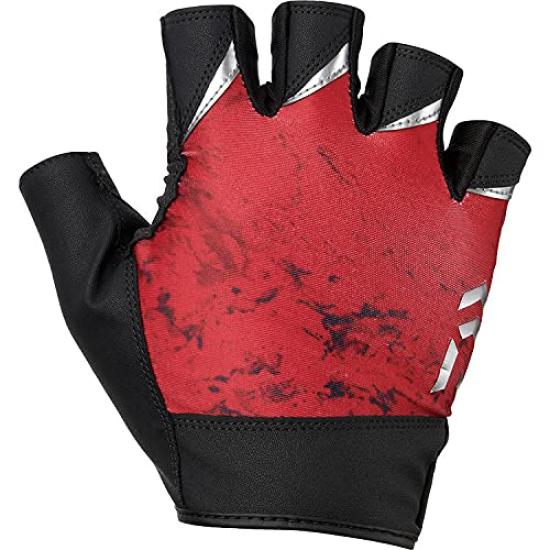 Daiwa Мягкие быстросохнущие перчатки 5 Cut Red Wave M DG-2121