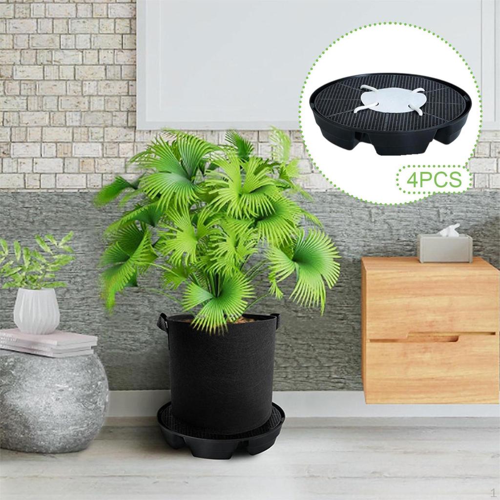 4 шт. поддон для растений, самополивающаяся тарелка, дренаж воды, прочные высокие поддоны для горшков, капельница для воды