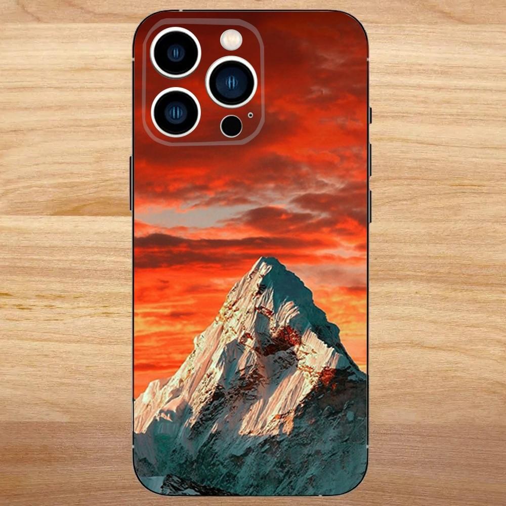 Эверест мир первая Чехол для телефона для iPhone 16,15,14,13,12,11,Mini,Pro,SE,MAX Белый Матовый Ударопрочный Чехол