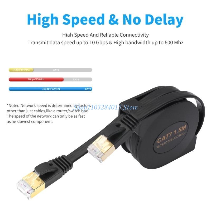 R6FF CAT7 RJ45 Cable 10Gbps 600MHz Stretchable Design Connectivity