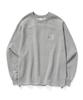 BETWEEN A AND B Raglan String Brushed Sweatshirt [Melange Gray]