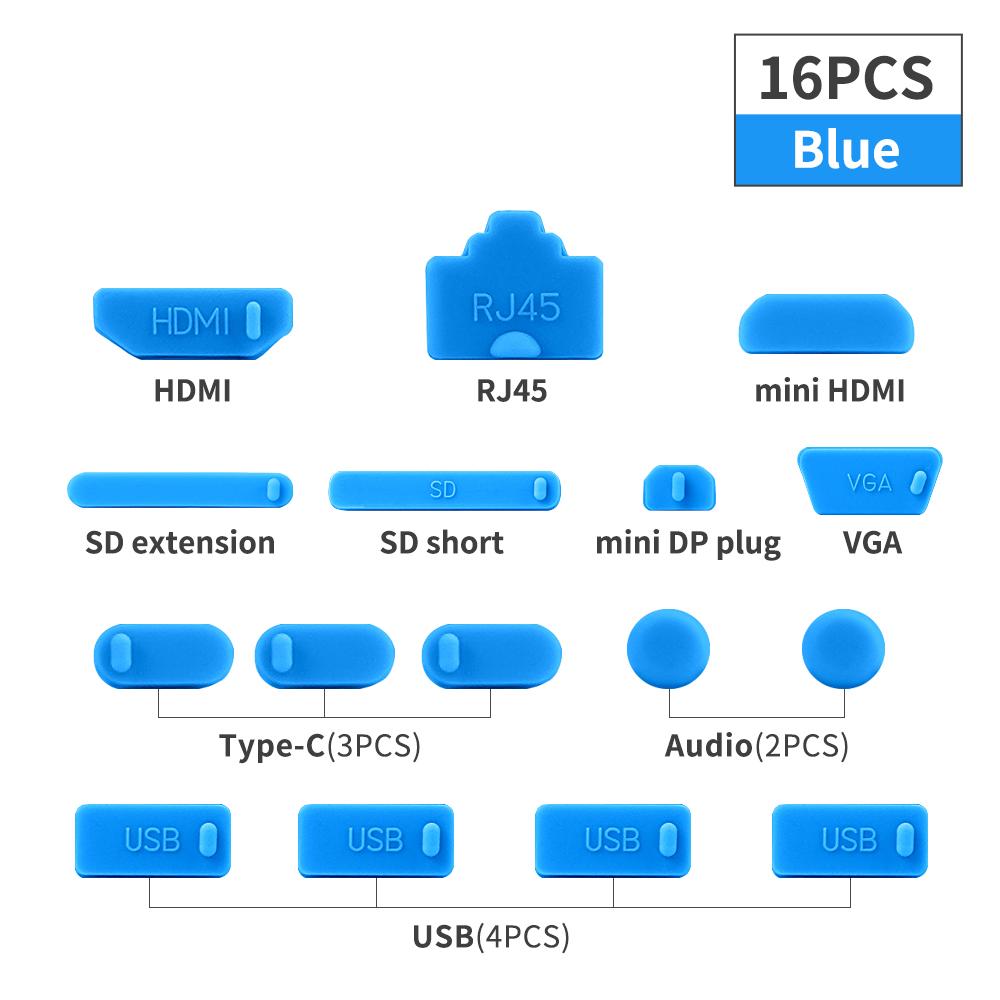 Заглушки для портов ноутбука USB Type C HDMI Защитные крышки от пыли Пылезащитные заглушки Набор 2 шт. для аксессуаров ноутбука