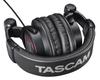 TASCAM TH-11 Closed-Back Stereo Monitor Headphones, Black, Wired, for Video Production, Music Production, Streaming, DTM, Music Listening, Instrument