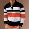 Autumn Winter Men Clothes Long Sleeve Stripe Polo Shirt Men Casual Fashion Golf Polo Shirt Slim Fit Tops 100% Polyester