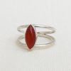 Carnelian Ring - 925 Sterling Silver | Handmade Marquise Cut Jewelry for Women
