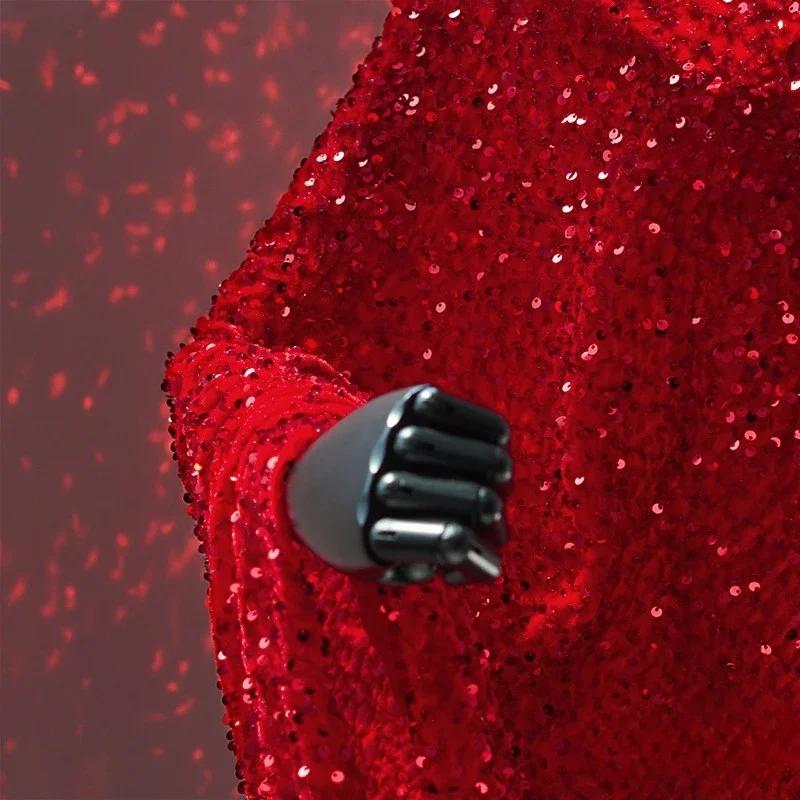 100x125 см эластичная мягкая бархатная ткань с пайетками платье танцевальное платье ювелирные изделия оптовая продажа ткань для самостоятельного шитья одежды материал 5 мм бисер