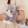 53СМ Милая Имитация Кошки Кукла Плюшевая Игрушка Мягкое Животное Плюшевый белый Серый Котенок Подушка Детям Девочкам Подарок на День Рождения Игрушки для Питомцев Деко